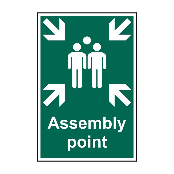 FIRE ASSEMBLY POINT Fire Safety Signs 