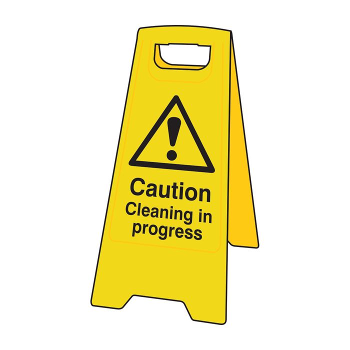 CAUTION CLEANING IN PROGRESS A-Frame Signs 
