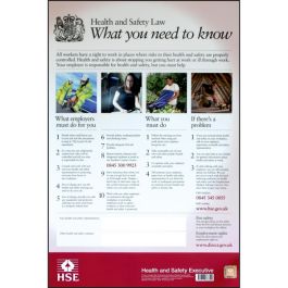 HEALTH & SAFETY LAW FIRST AID 2 QUALITY A3 LAMINATED POSTERS 