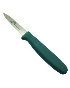 3.5" Pointed Veg Knife Plain Edge - Green