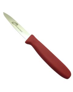 3.5" Pointed Veg Knife Plain Edge - Red