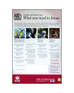 HSE Health And Safety Law Poster